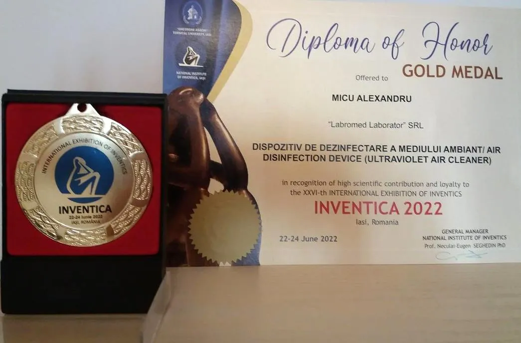 Dispozitiv medical SDMA UVAC-250 pentru dezinfectarea aerului – La expoziții și ceremonii de premiere 2