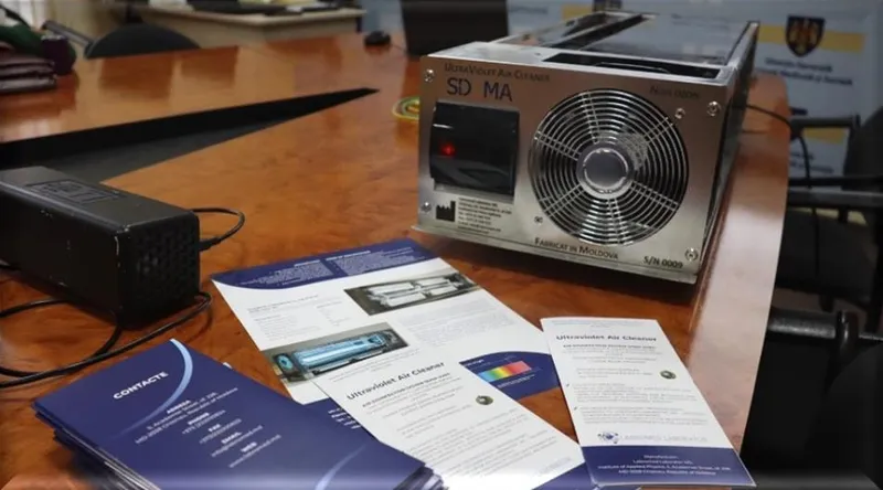 Dispozitivul de dezinfectare a aerului SDMA UVAC-250, fabricat în Moldova, și broșurile lui